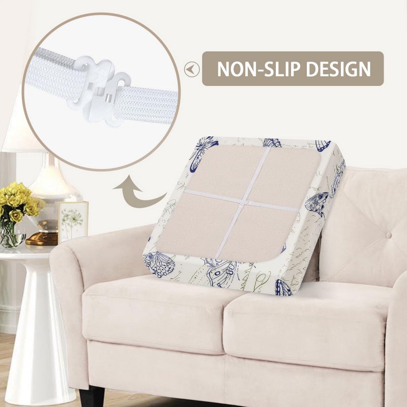 SearchI Stretch Printed Sofa Couch Cushion Covers Replacement Chair Cushion Slipcovers Sofa Seat Cover Furniture Protector Sofa Slipcover Soft with Elastic Bottom(Small, Butterfly Pattern) - Image 5